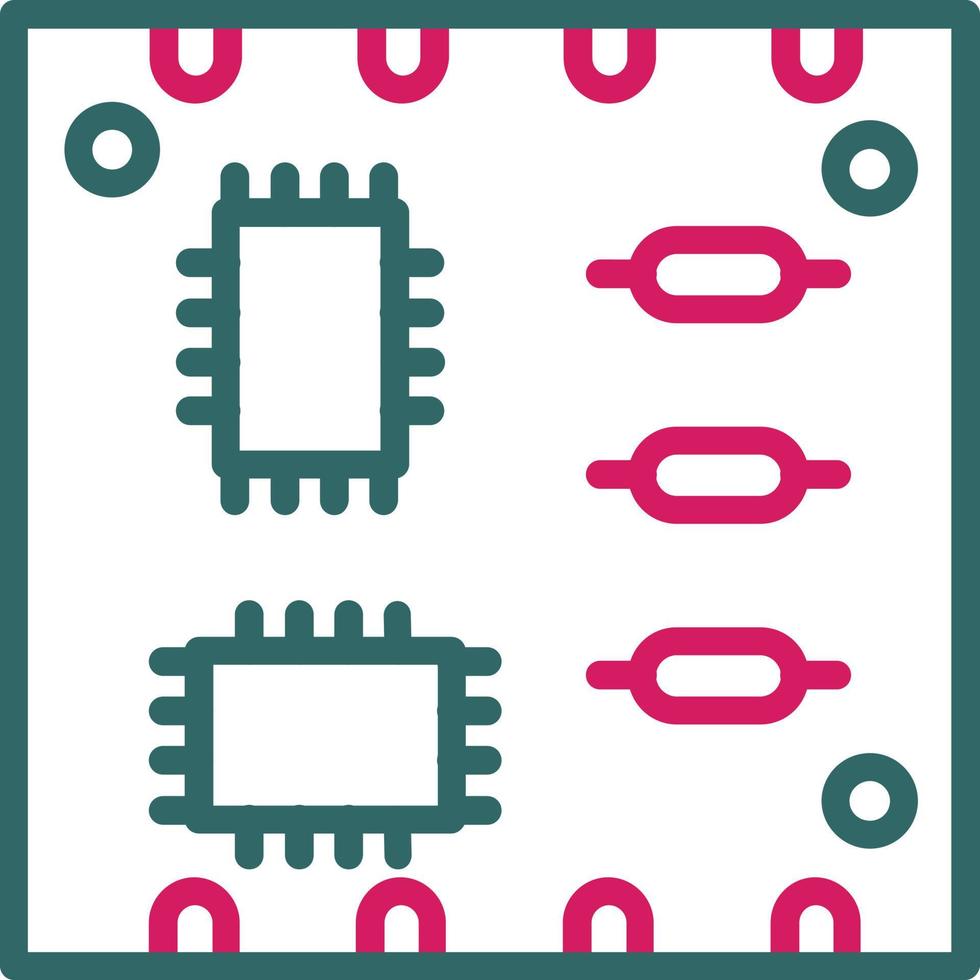 icono de vector de placa pcb