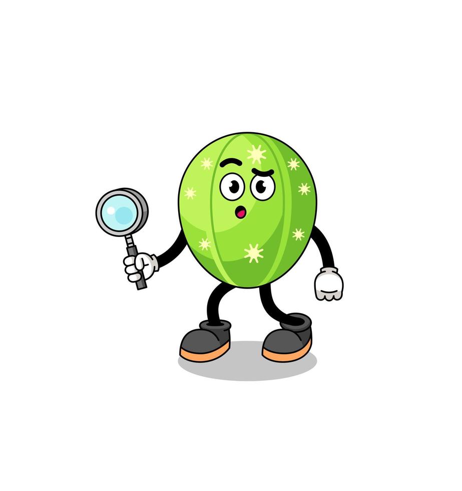 Mascot of cactus searching vector