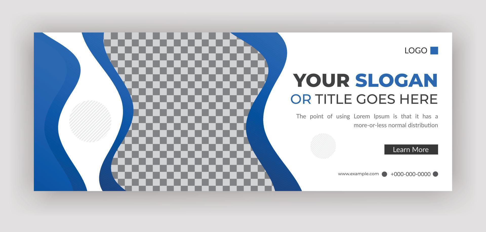 Corporate Business social media cover or web banner design, real estate social media cover design template vector