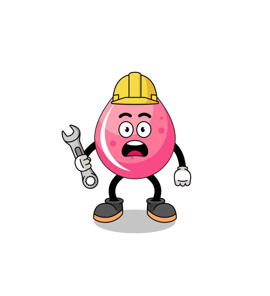 Character Illustration of strawberry juice with 404 error vector