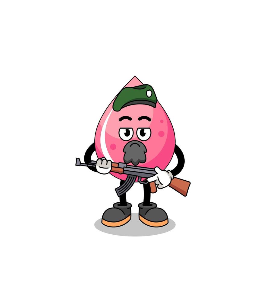 Character cartoon of strawberry juice as a special force vector
