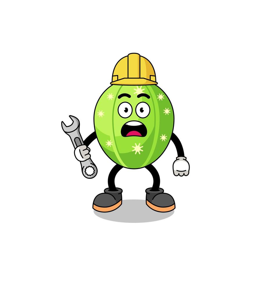 Character Illustration of cactus with 404 error vector
