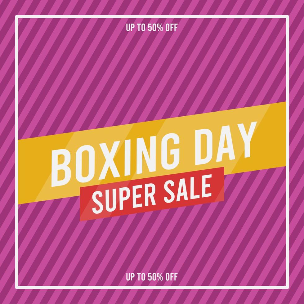 boxing day sale poster with simple and flat design suitable for marketing,sale,social media post, promotion and more. vector poster. boxing day sale.