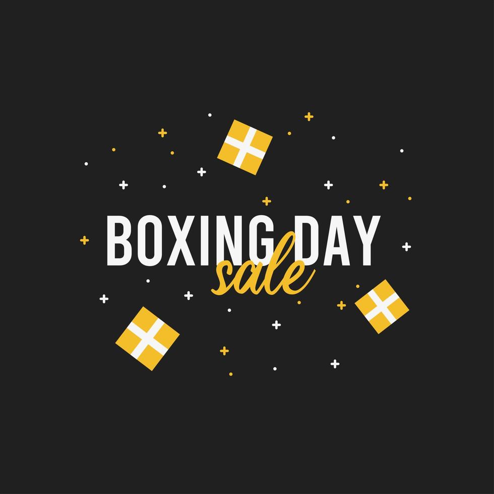 boxing day sale poster with simple and flat design suitable for marketing,sale,social media post, promotion and more. vector poster. boxing day sale.