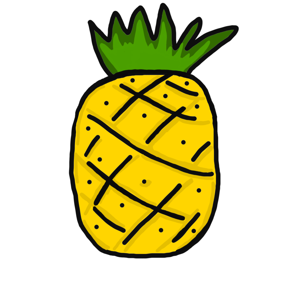 ilustración de fruta de piña png
