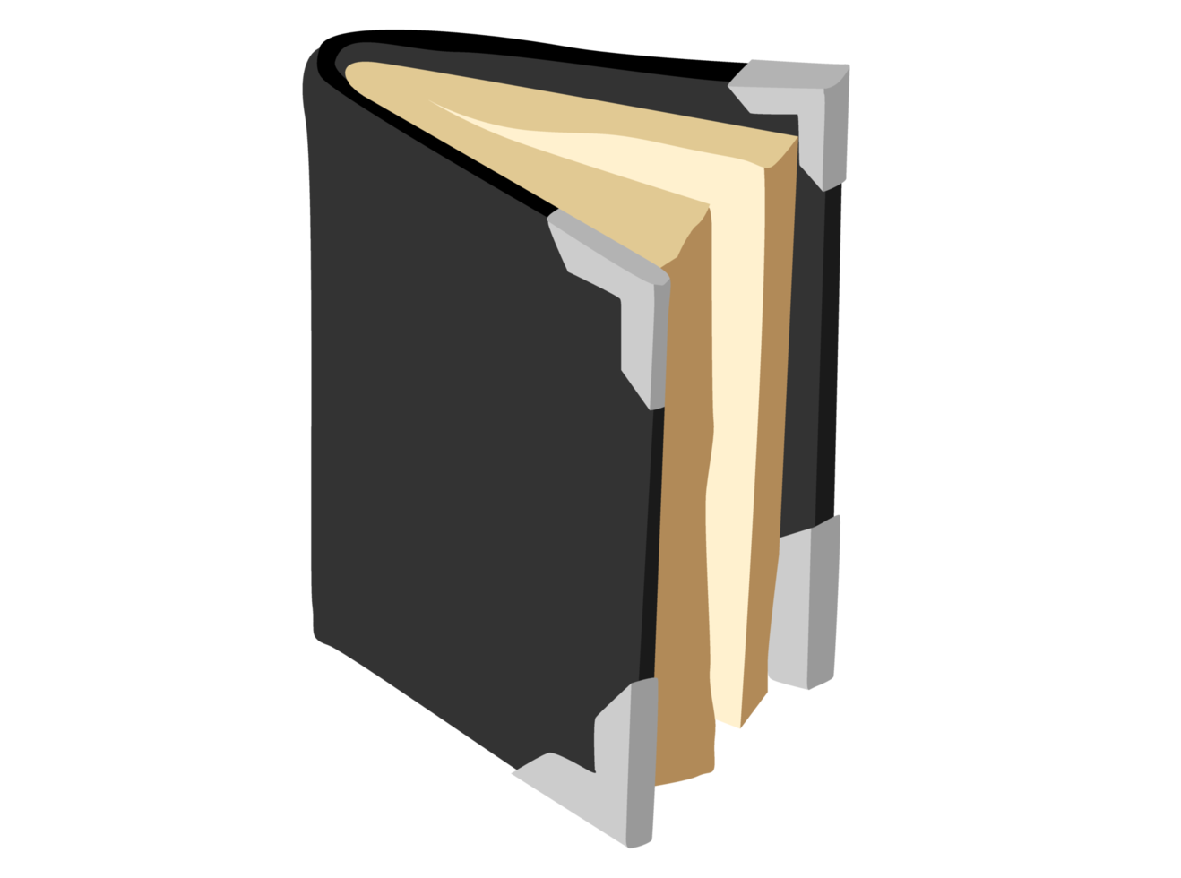 illustration av en bok med en svart omslag png