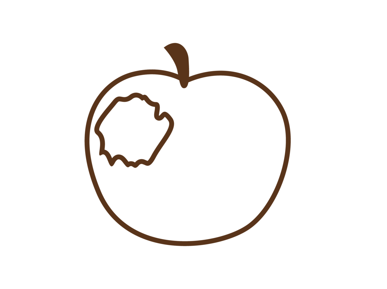 Apple Fruit Line Art png