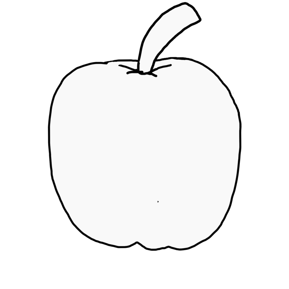 dessin au trait pomme fruit png