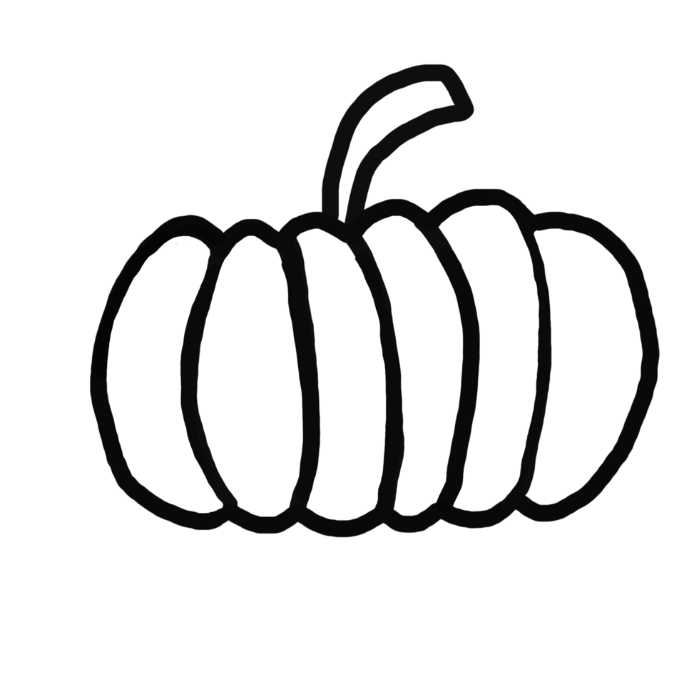 Pumpkin Fruit Line Art png