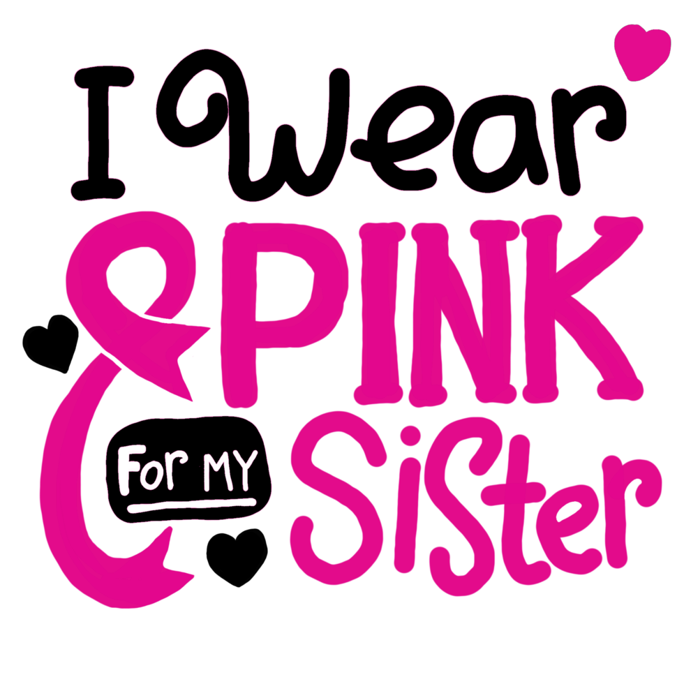 Typography Design About Breast Cancer png