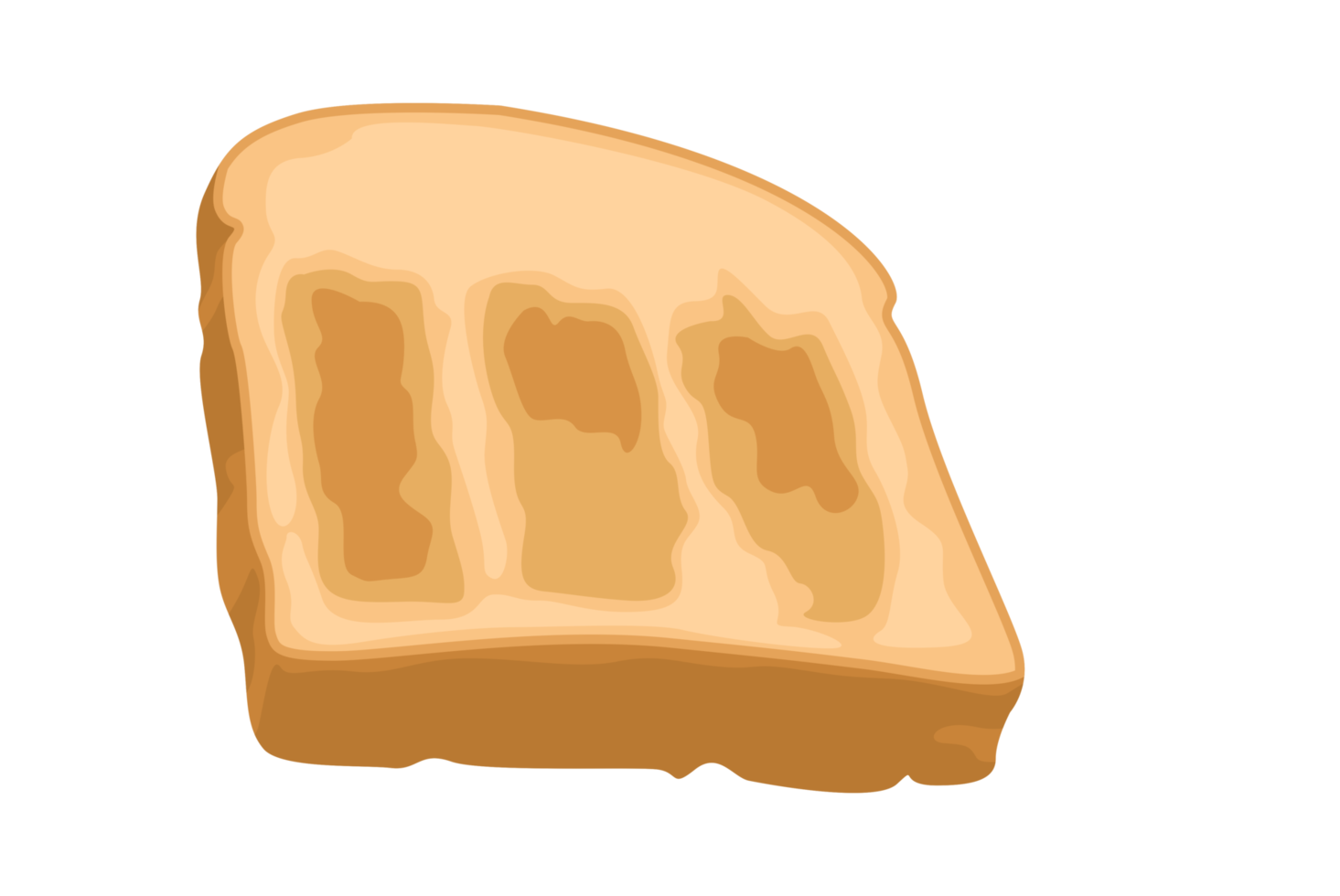 Illustration einer Scheibe Brot png