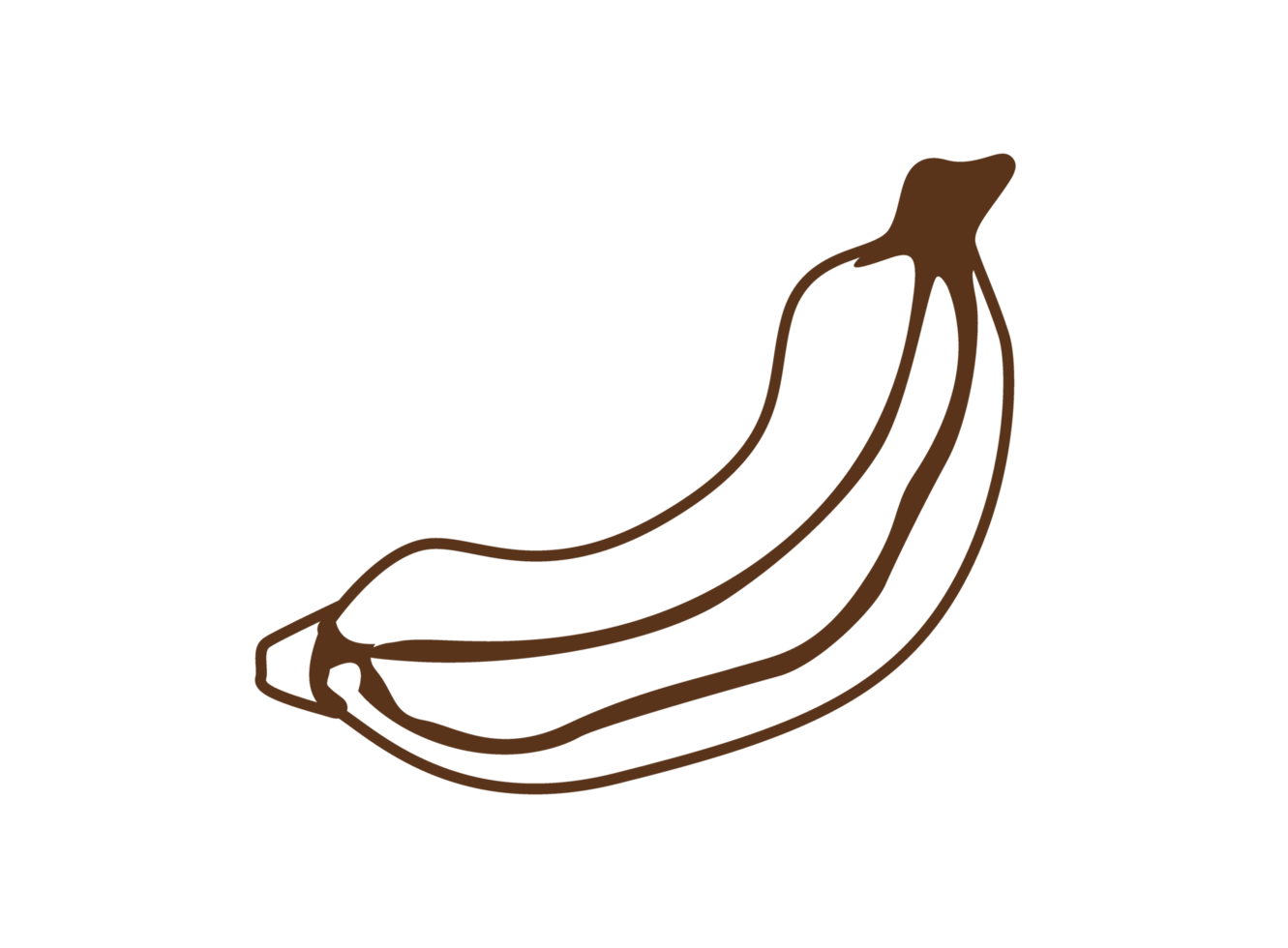 Banana Fruit Line Art png