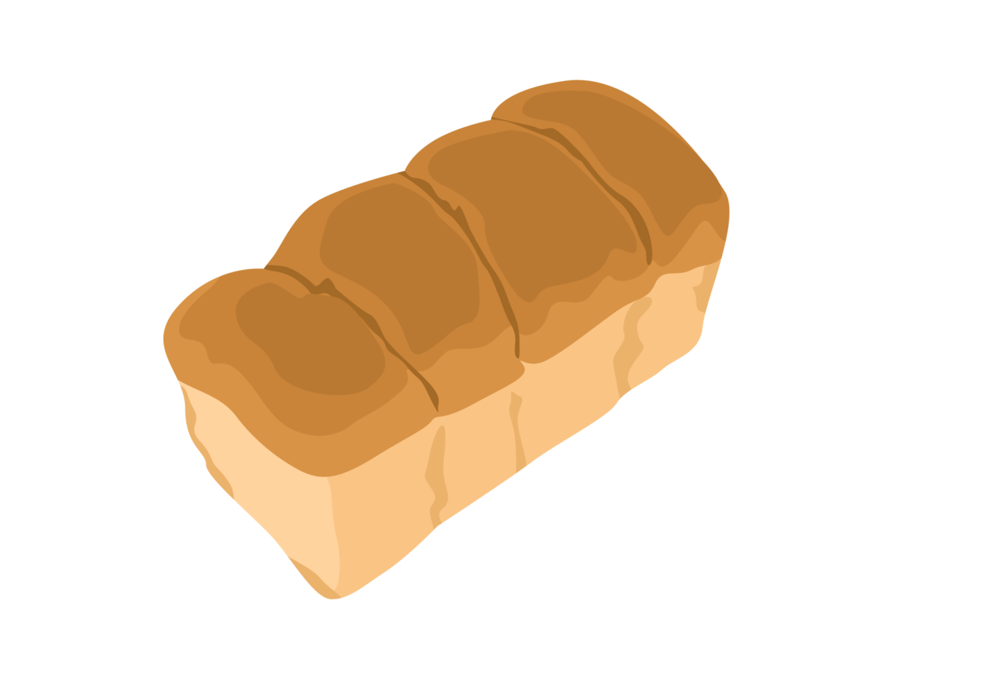 Illustration of Bread with Multiple Slices png