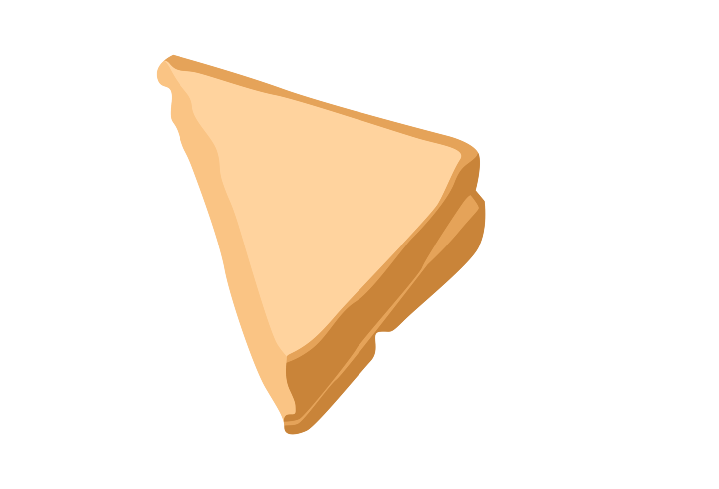 Illustration of a Triangular Slice of Bread png