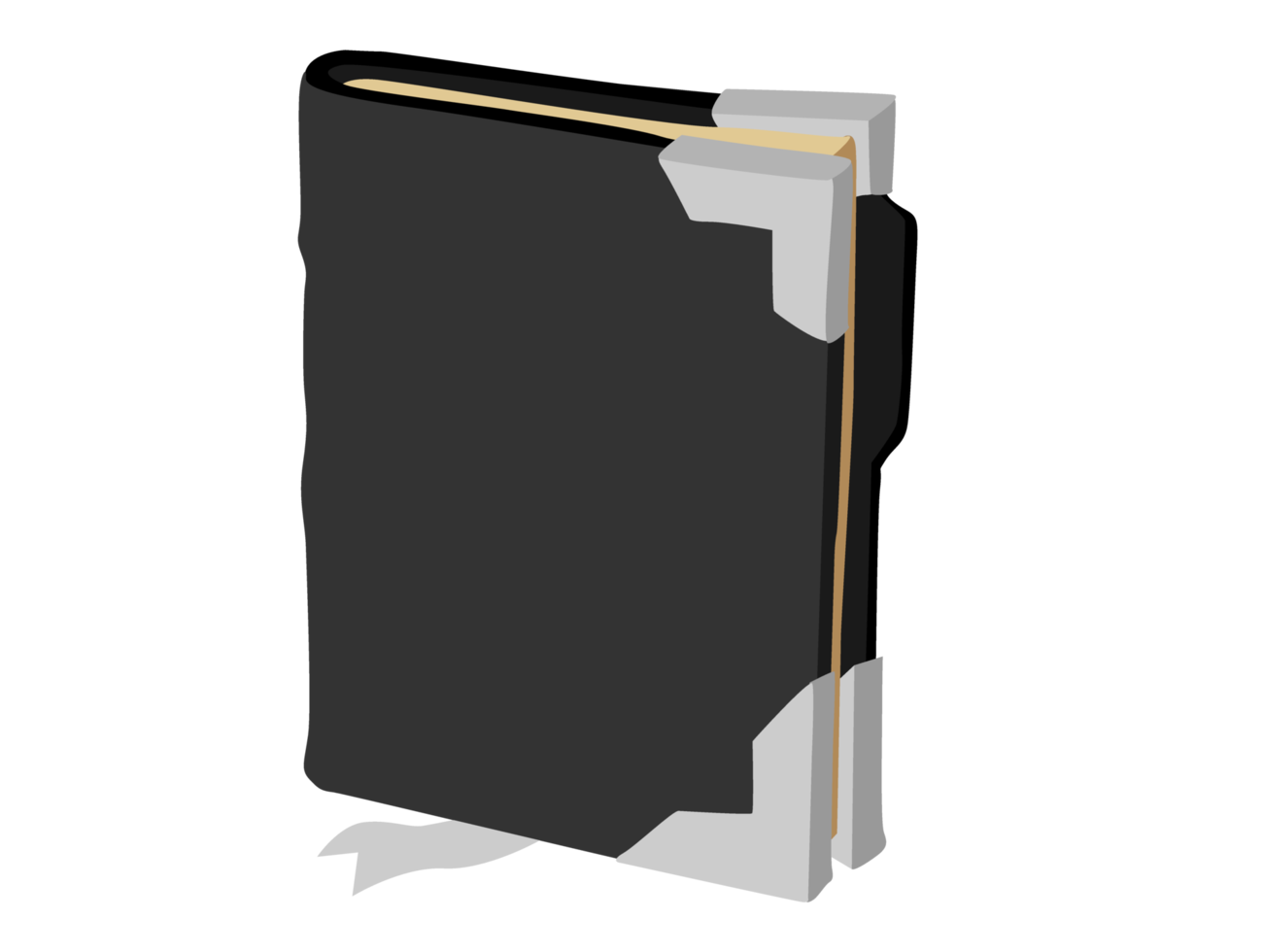 Illustration of a Book with a Black Cover png