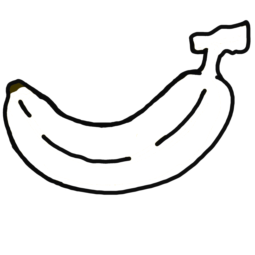 arte de linha de frutas de banana png