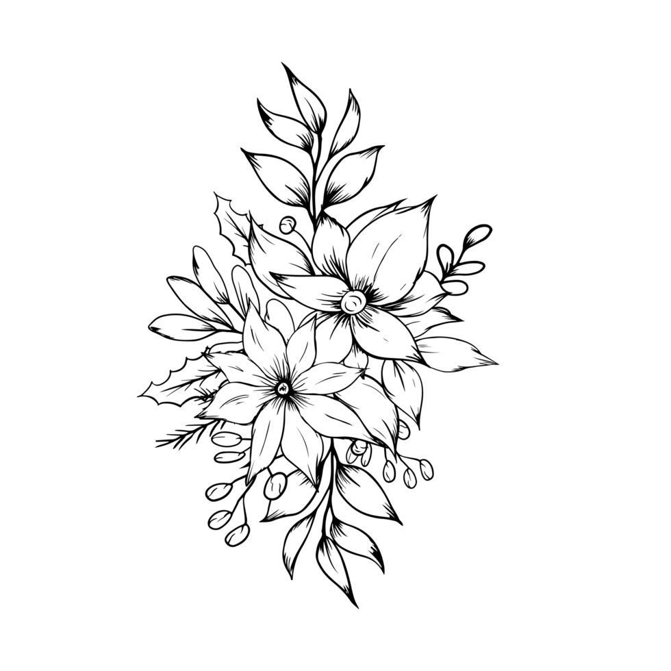 Black And White Flower png download - 557*700 - Free Transparent