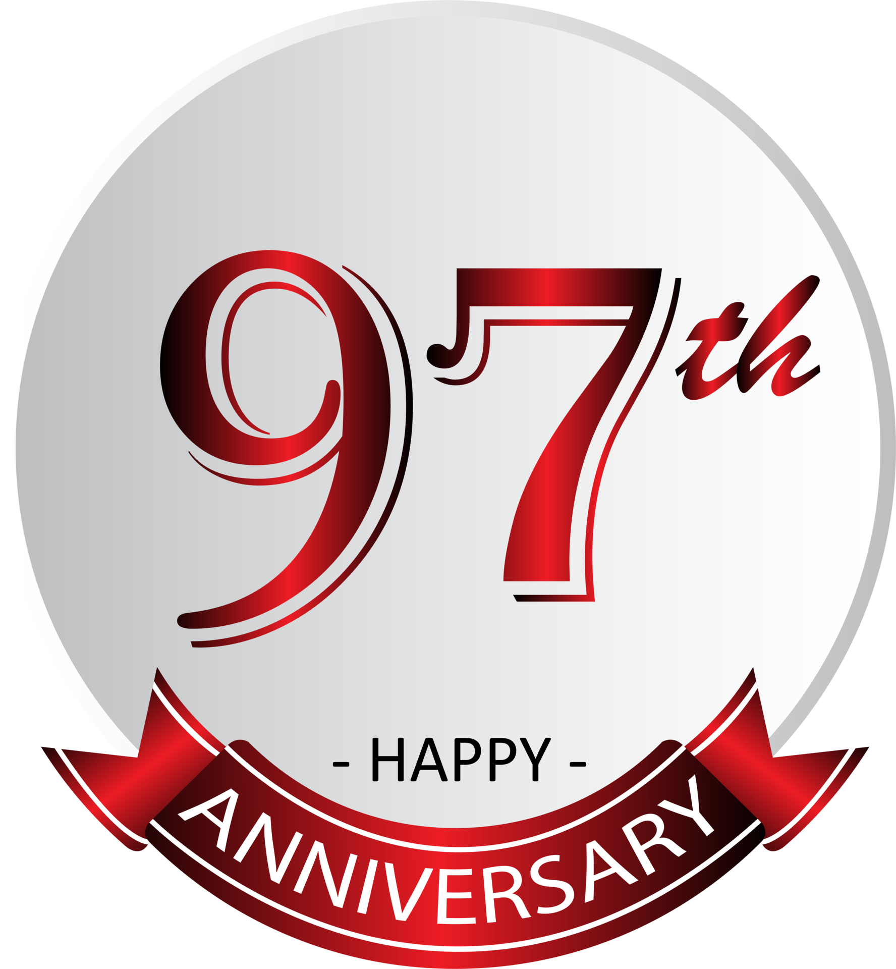 97th anniversary celebration label 13994257 PNG