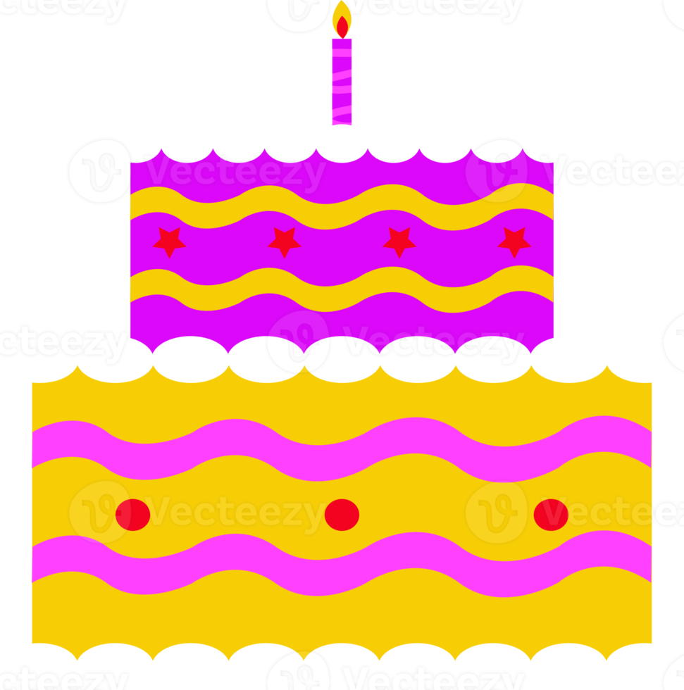 birthday cake decoration element illustration png