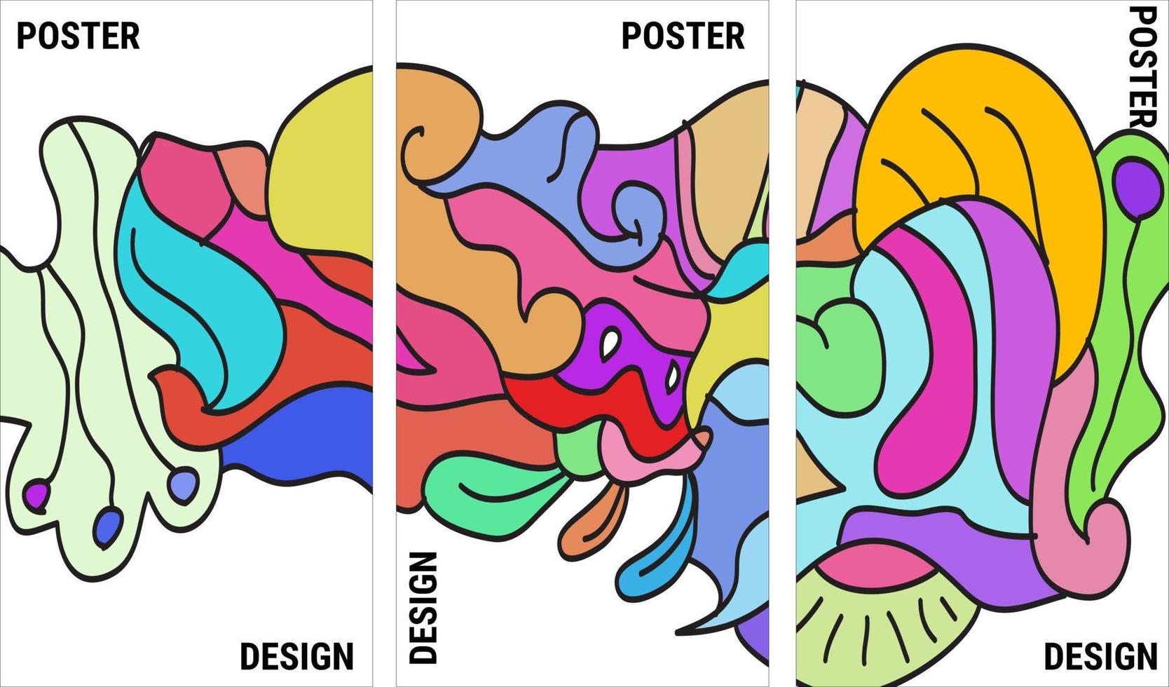 Colorful Illustration Poster. Abstract Illustration for festival, exhibition, event, website, landing page, promotion, flyer, digital and print. Eps10 Vector