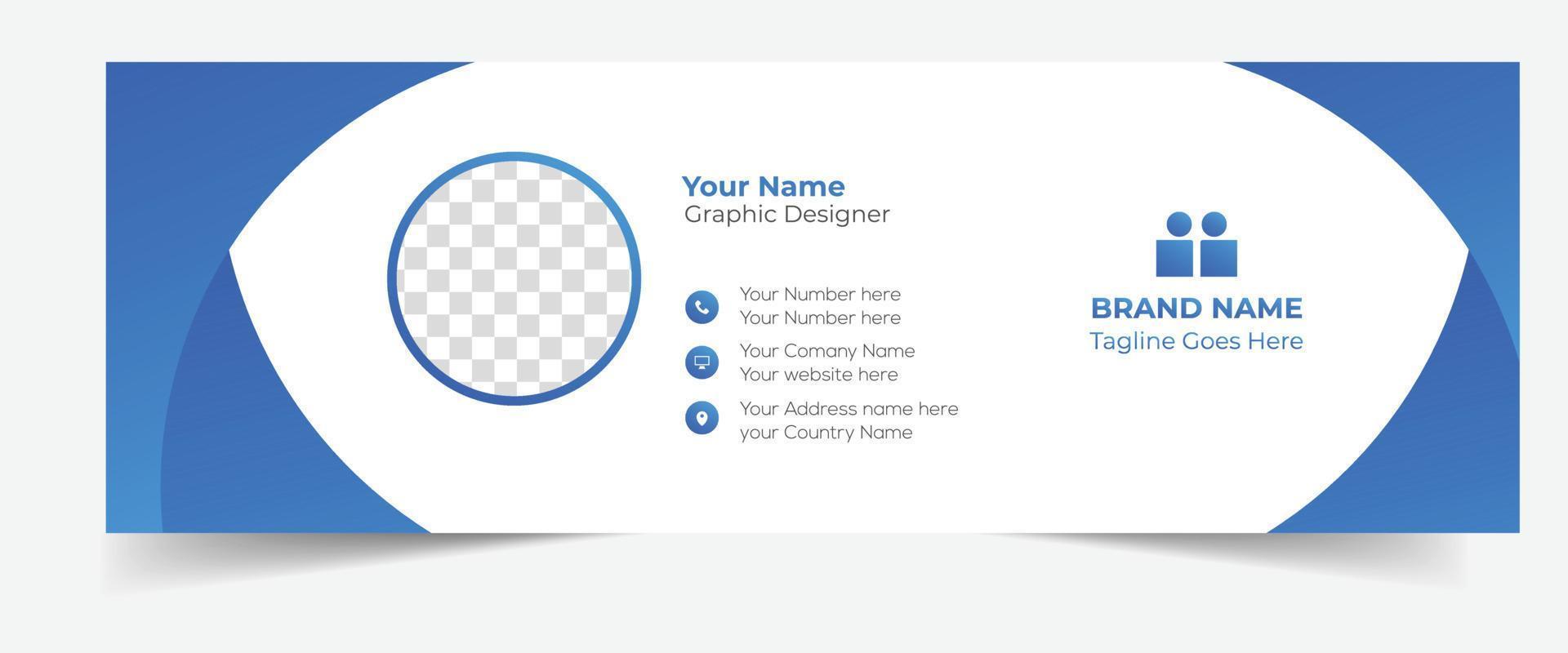 Modern email signature free download vector