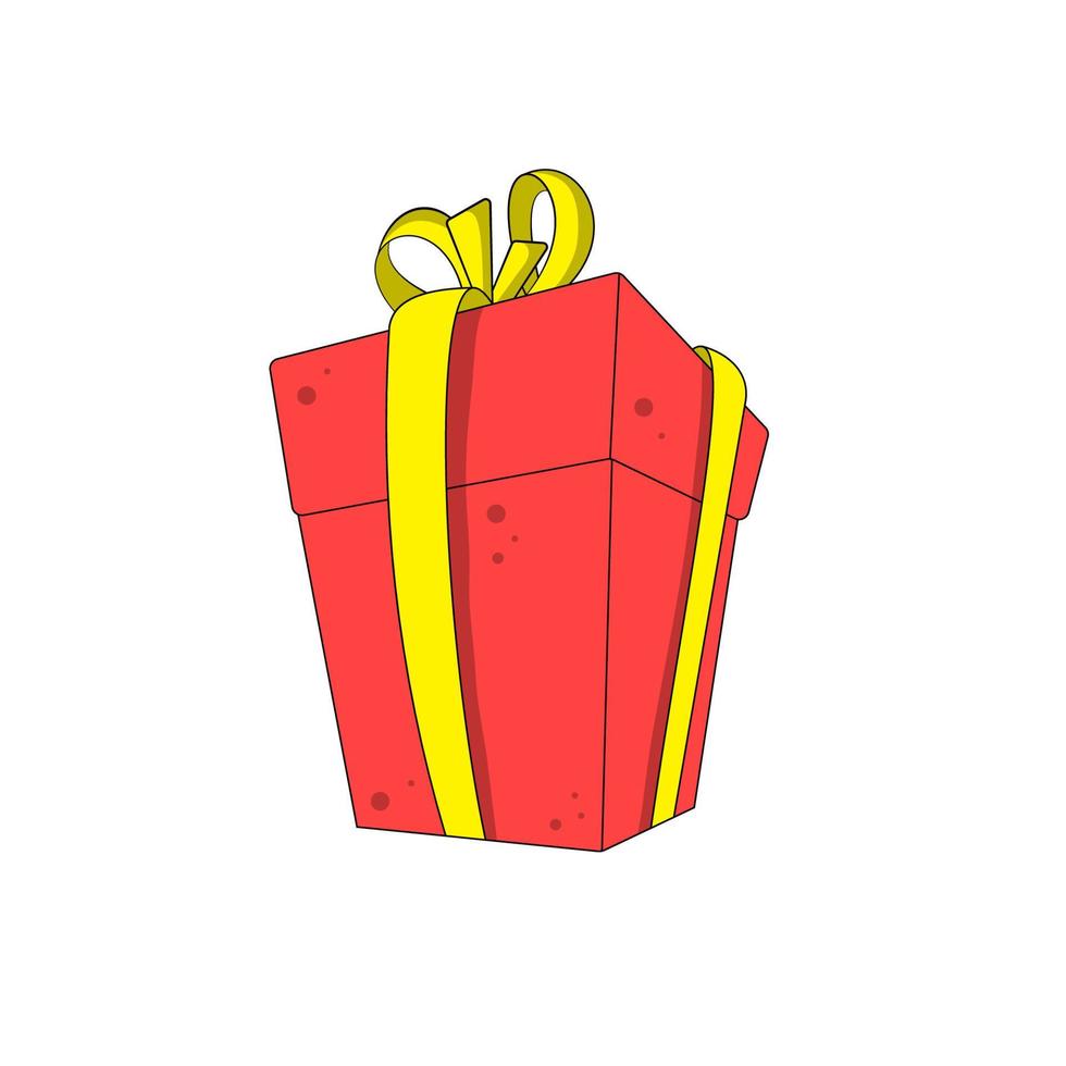 regalo rojo navidad vector