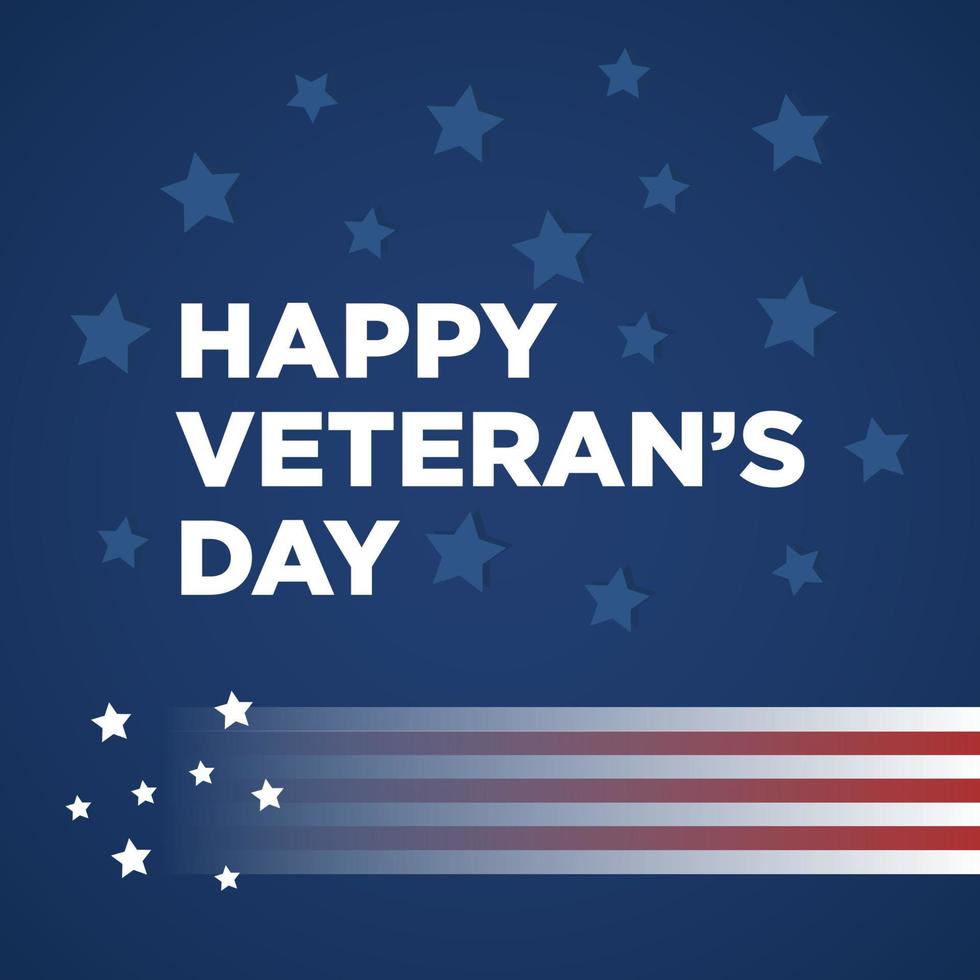 Veterans day post feed template vector