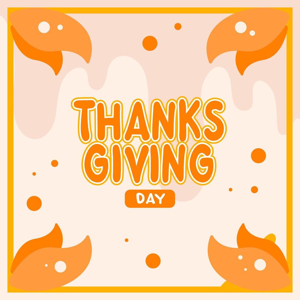 Thanks giving post template graphic design vector