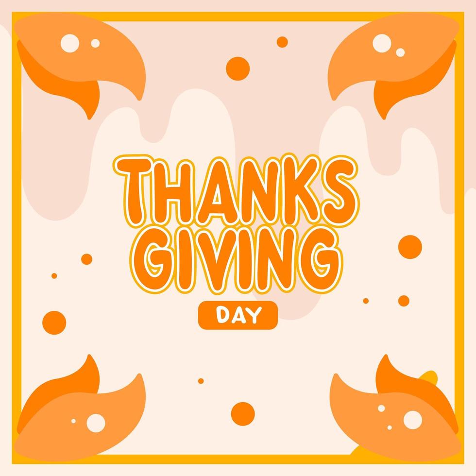 Thanks giving post template graphic design vector