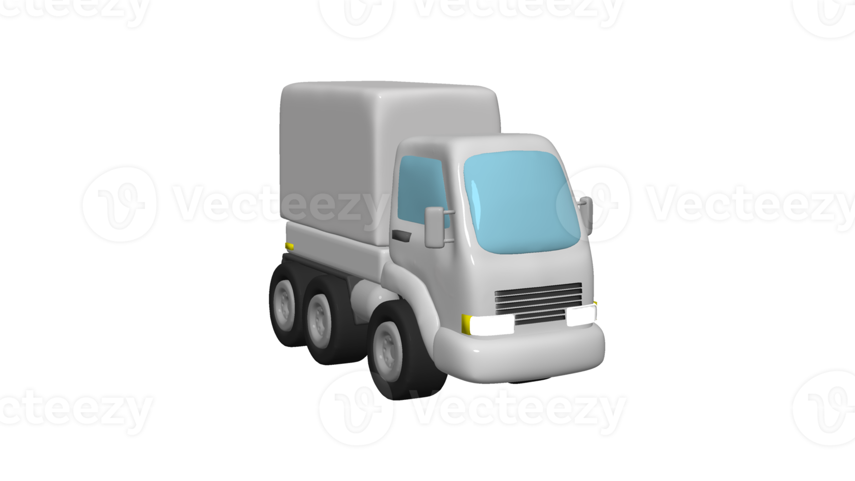 Delivery Truck cartoon 3d png