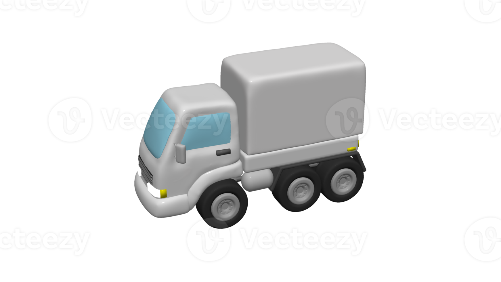 Delivery Truck cartoon 3d png