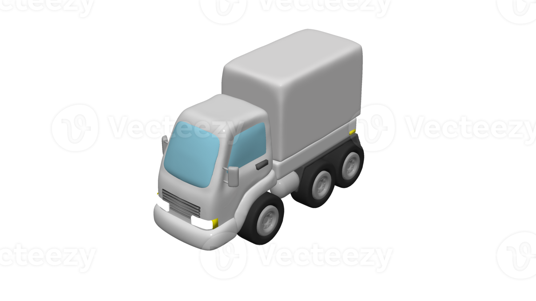 consegna camion cartone animato 3d png