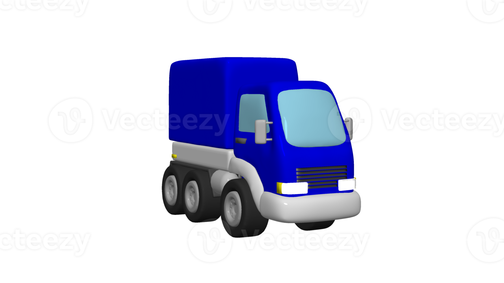 Delivery Truck cartoon 3d png