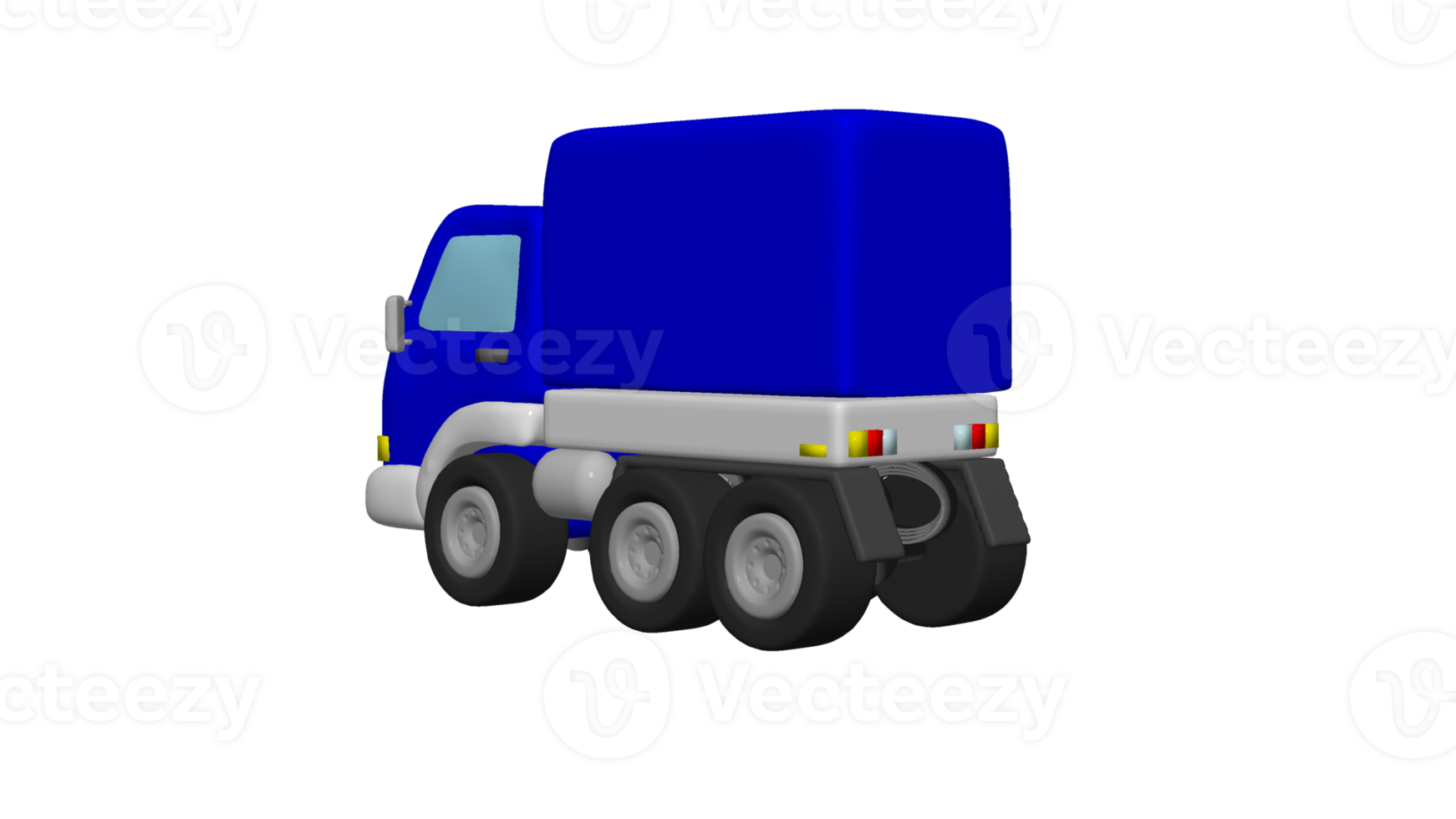 Delivery Truck cartoon 3d png