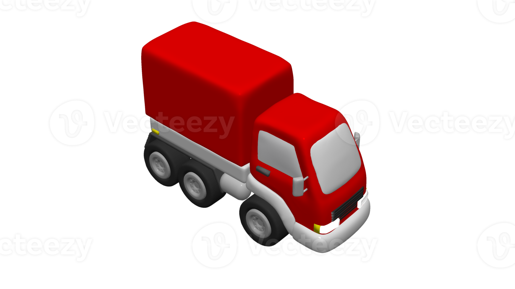 Delivery Truck cartoon 3d png