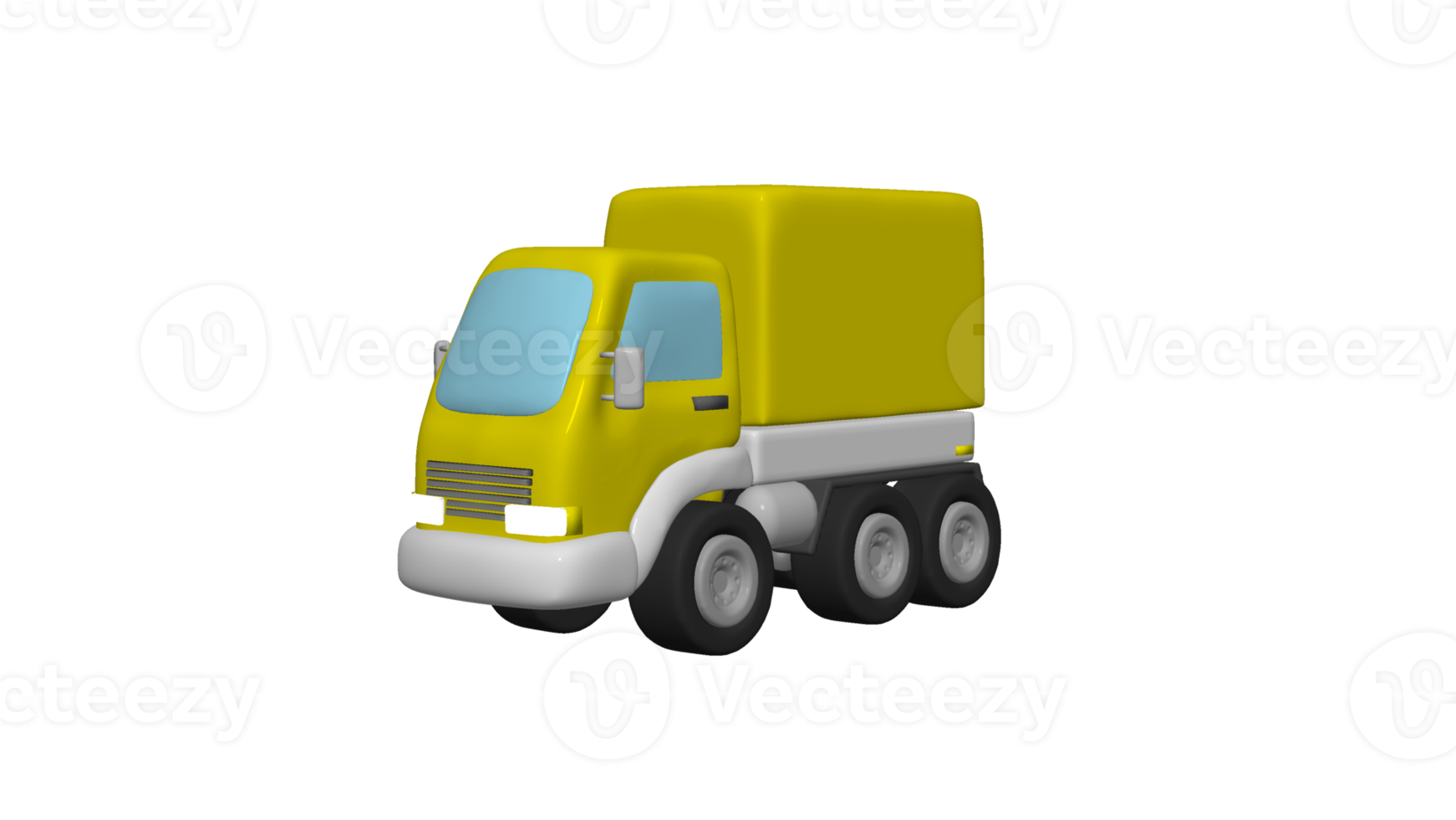 Delivery Truck cartoon 3d png