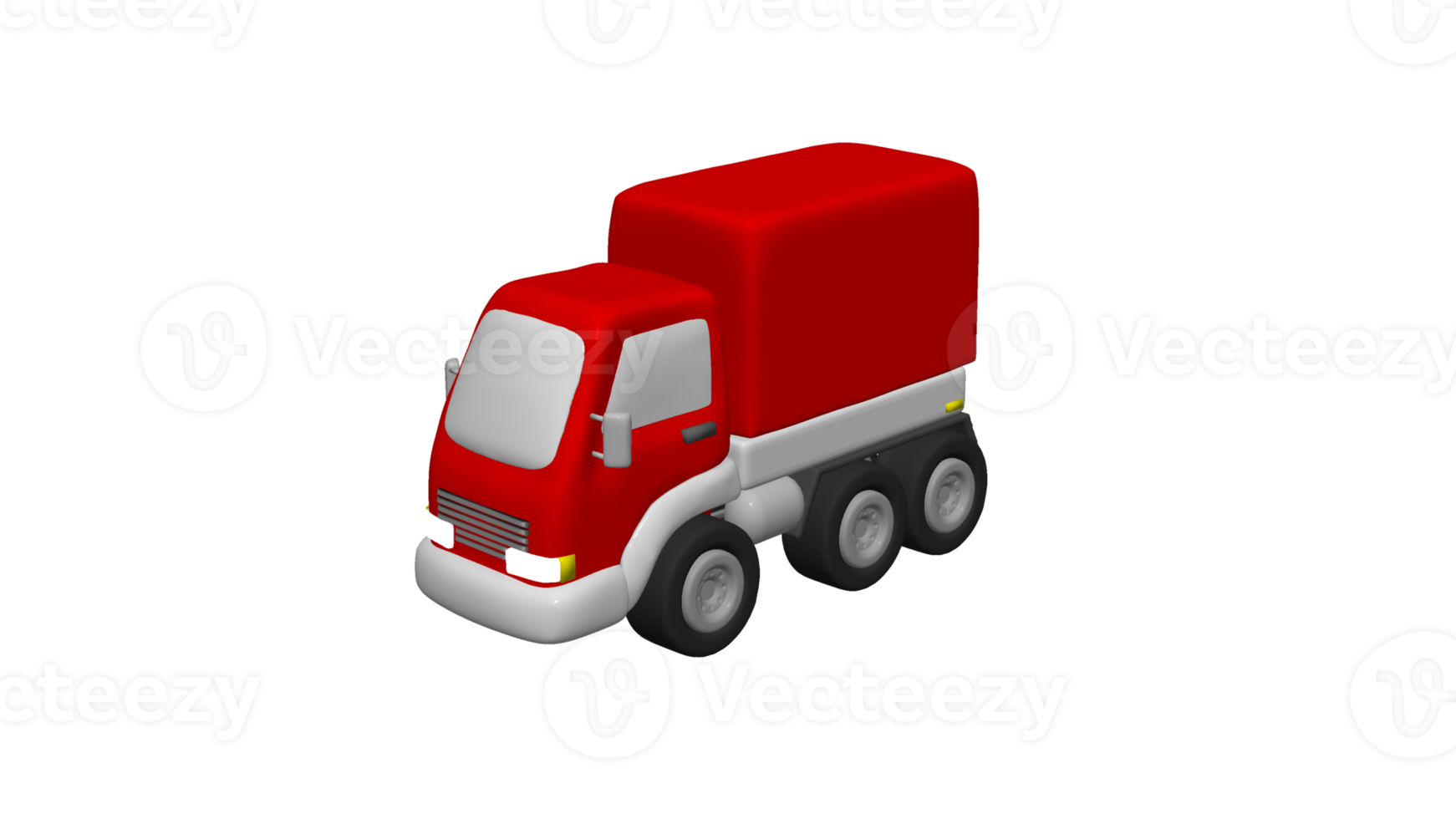 Lieferwagen Cartoon 3d png