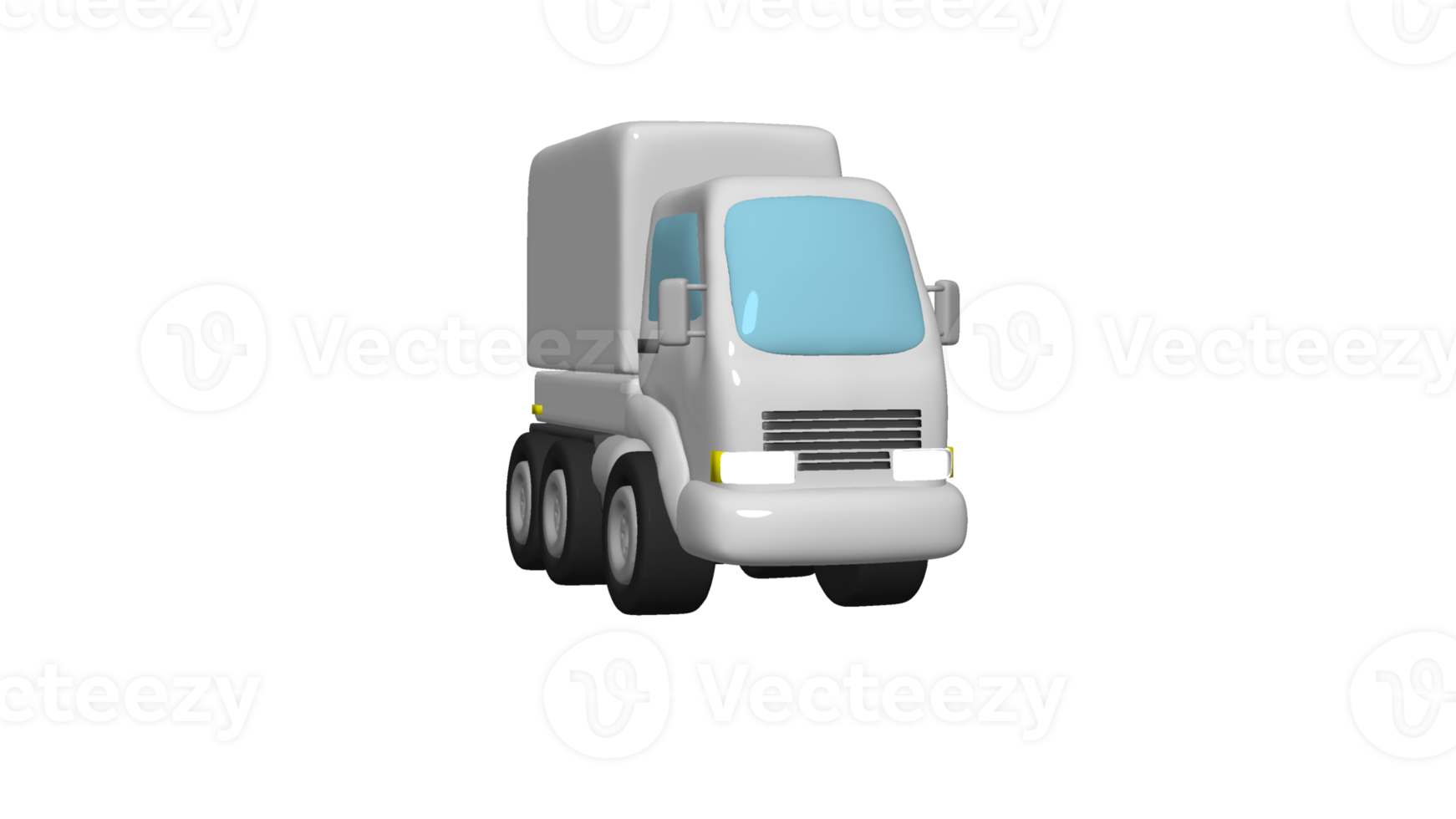 Delivery Truck cartoon 3d png