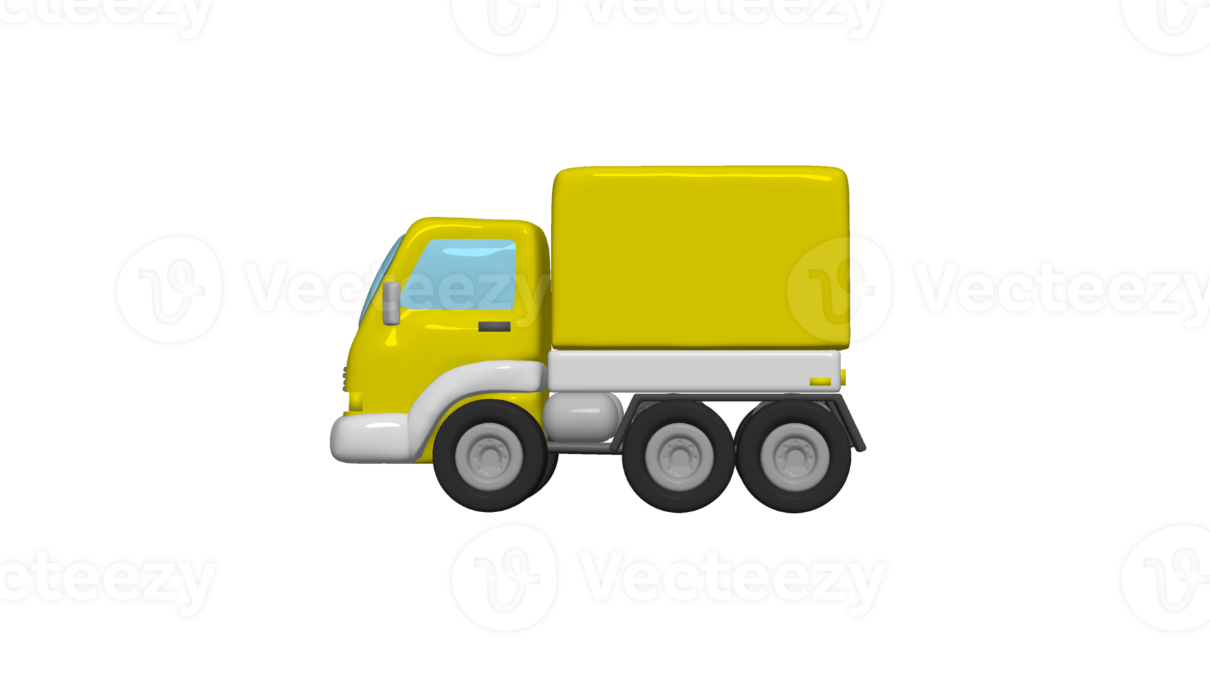 Delivery Truck cartoon 3d png