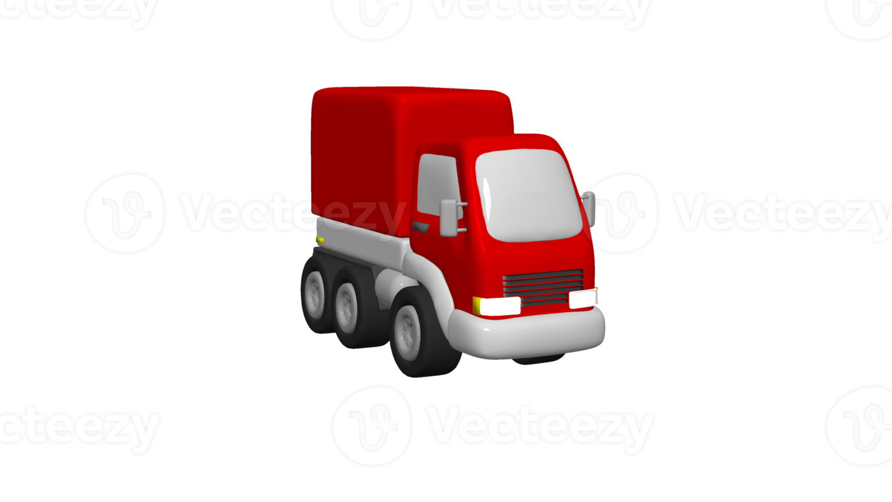 Delivery Truck cartoon 3d png