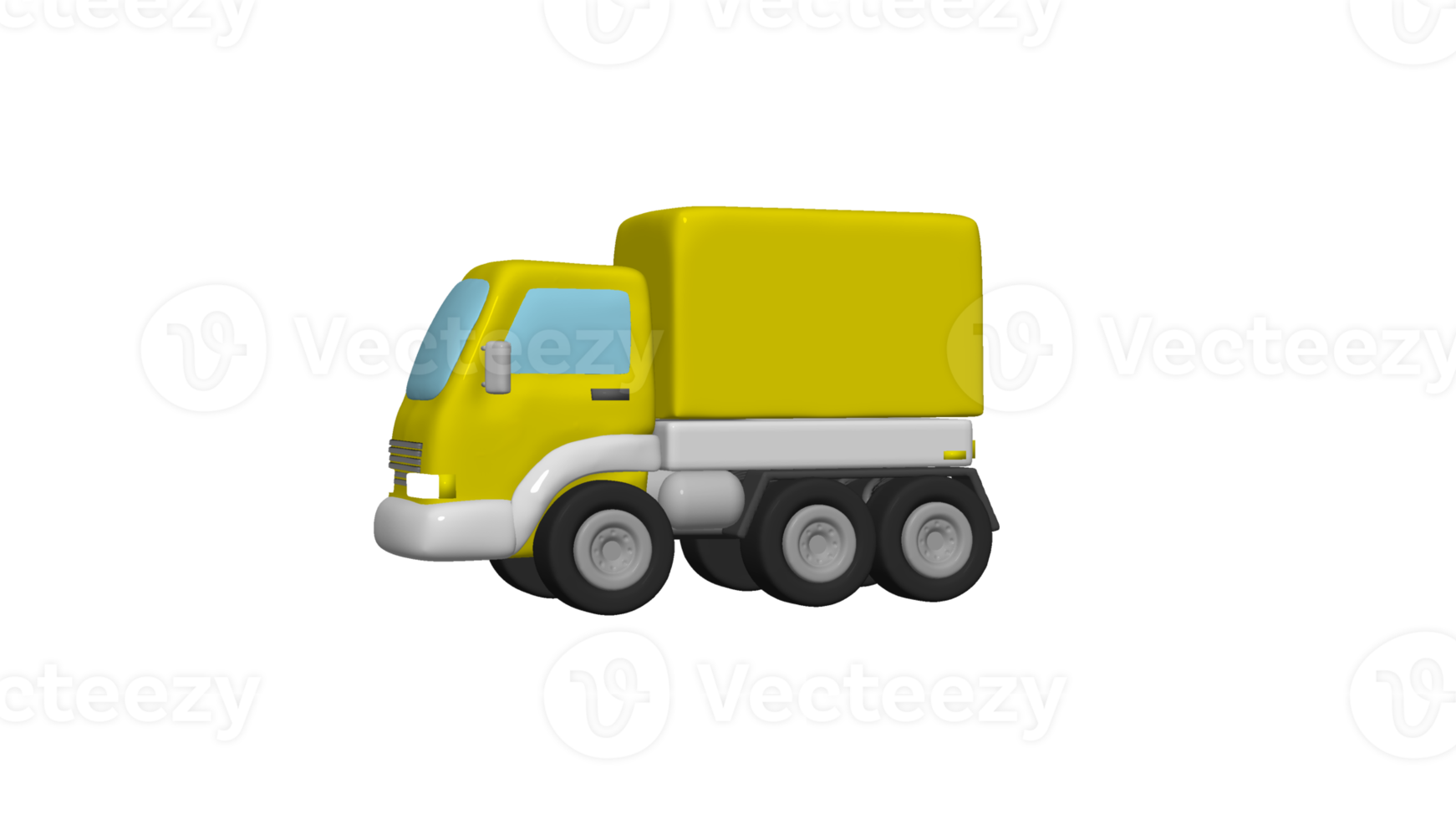 Delivery Truck cartoon 3d png