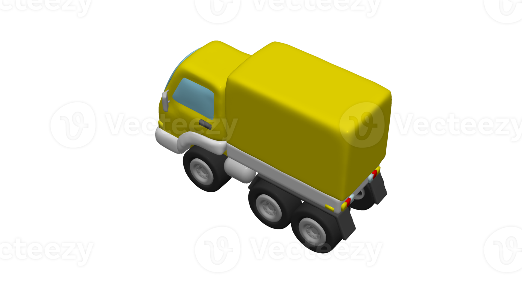 Delivery Truck cartoon 3d png