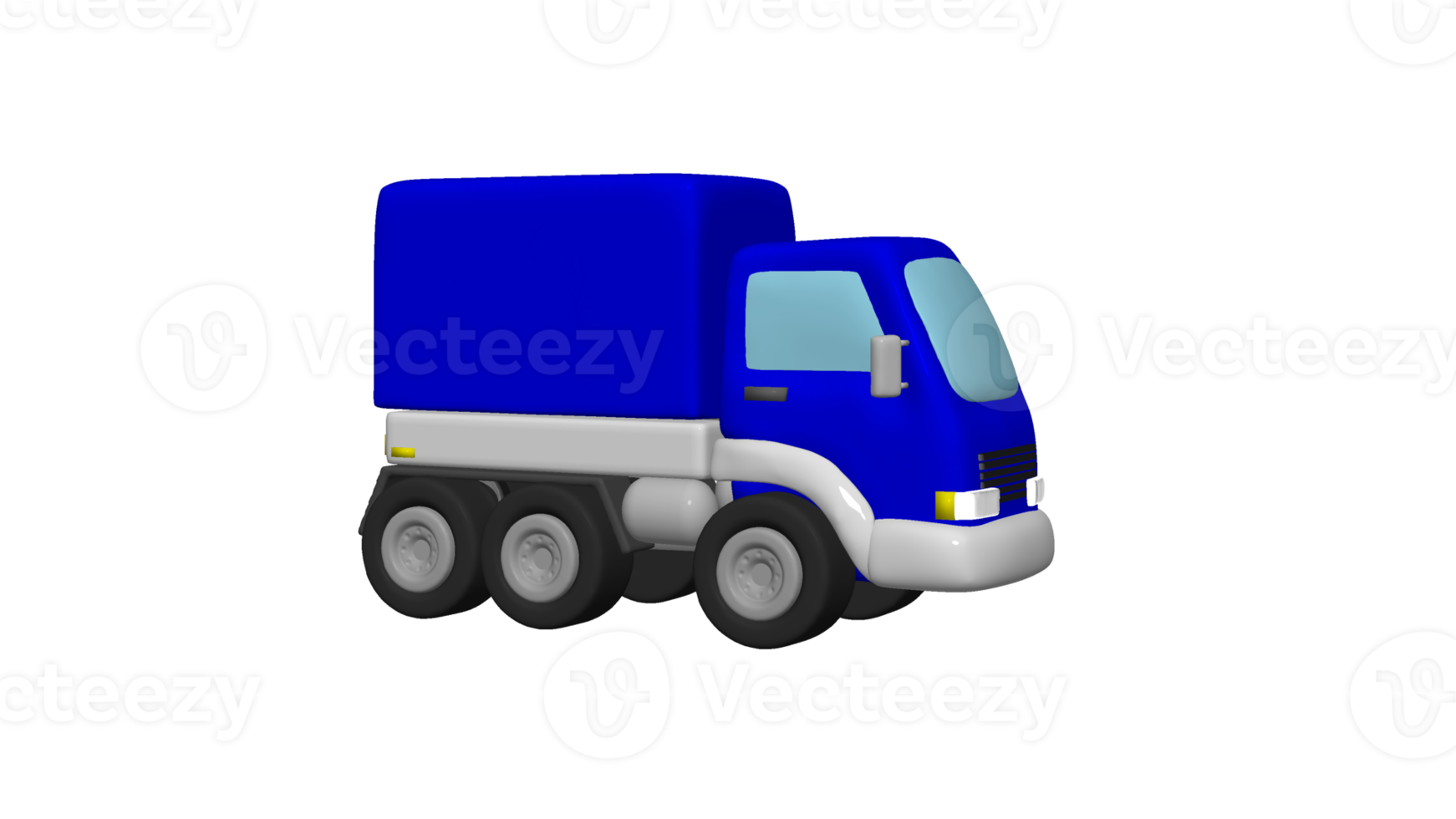 Delivery Truck cartoon 3d png