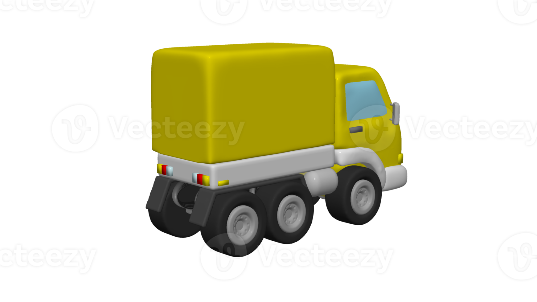 Delivery Truck cartoon 3d png