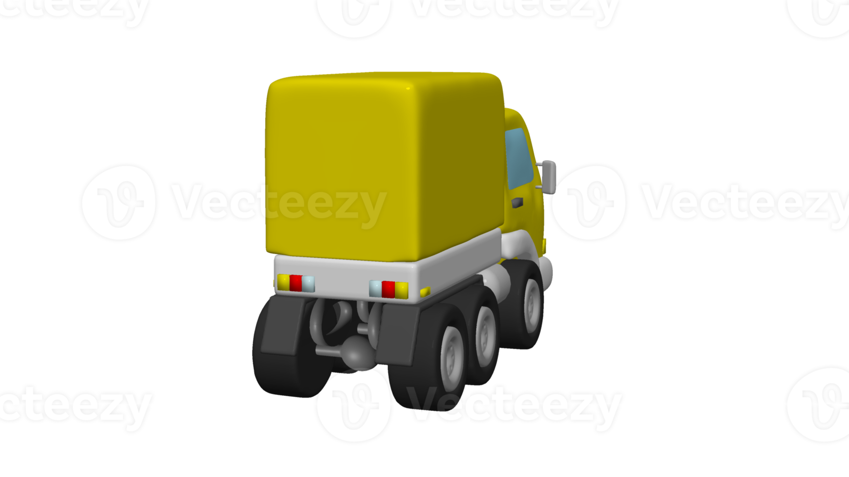 Delivery Truck cartoon 3d png