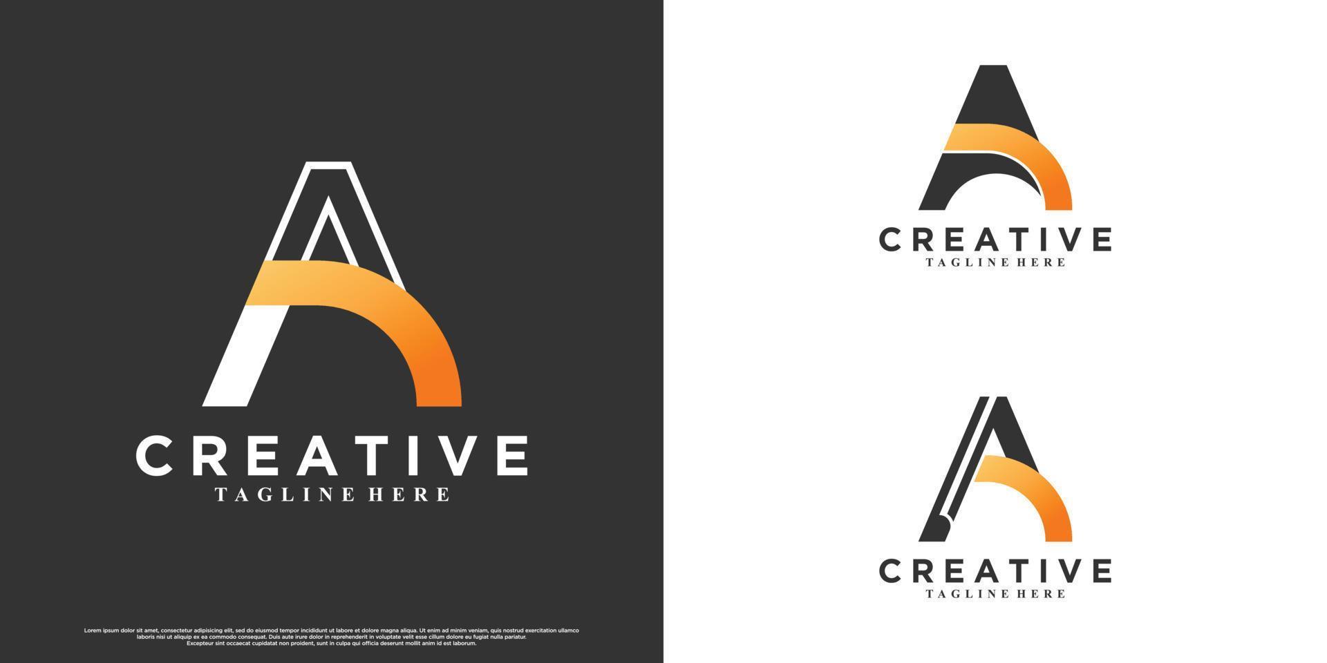 bundle icon latter a logo design with creative unique concept vector