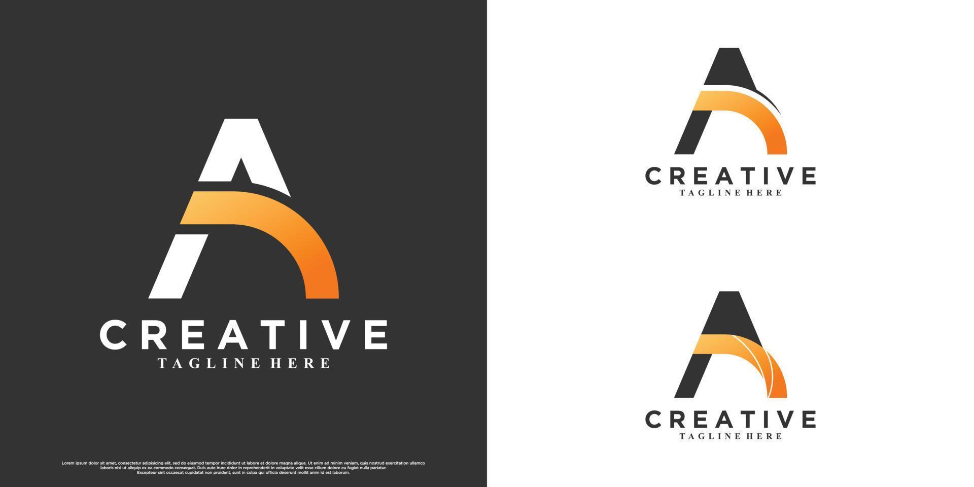 bundle icon latter a logo design with creative unique concept vector