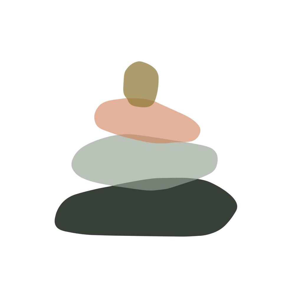 piedras de equilibrio para spa. concepto zen de concentración. ilustración sencilla vector