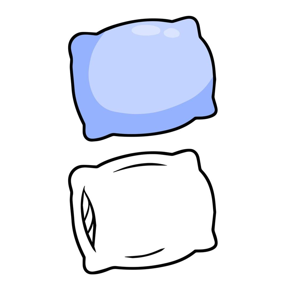 Pillow. Soft colored cushions vector