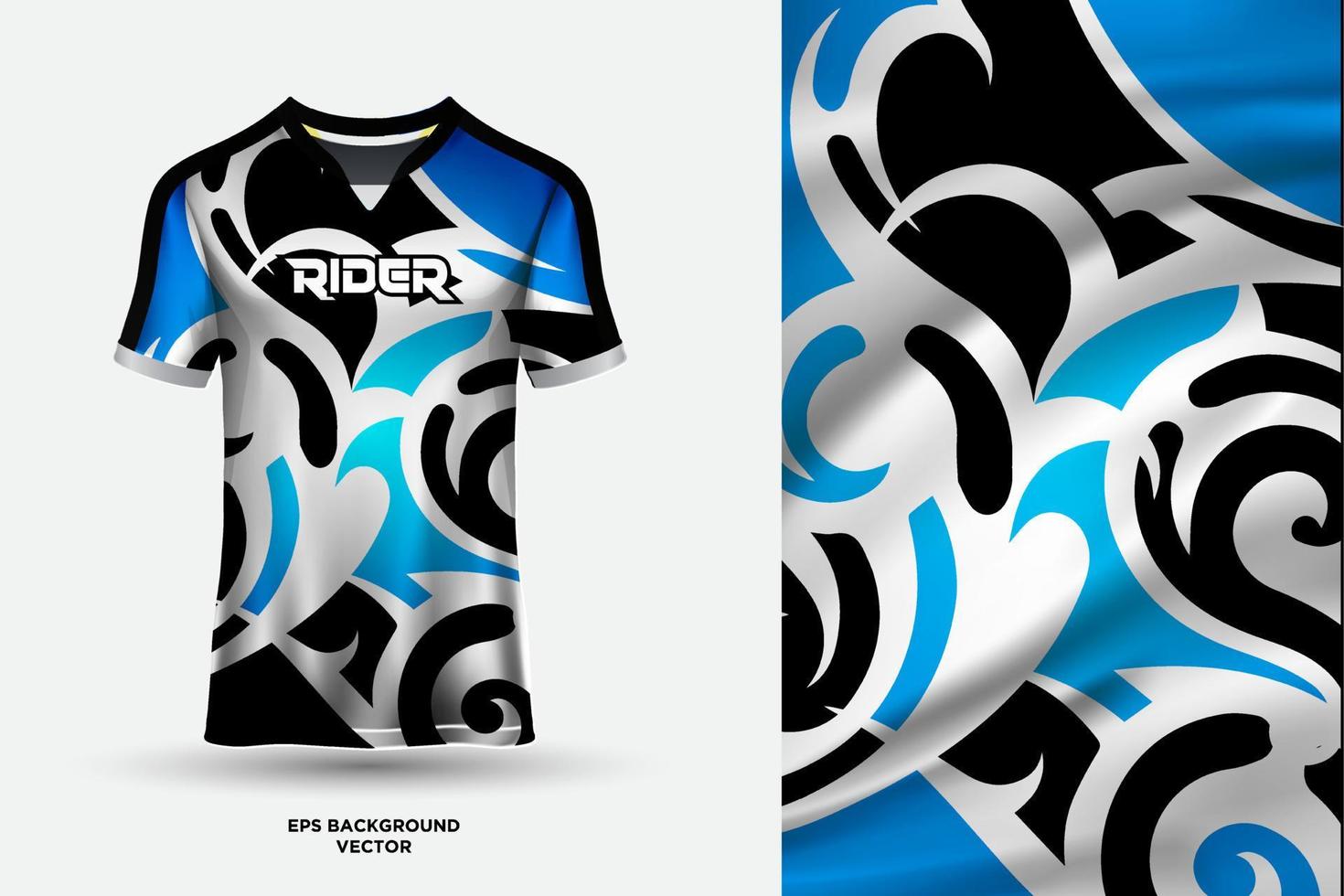 Abstract sports jersey design template mockup vector